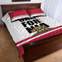 California Republic Quilt Bed Set Red Star The Bear Flag