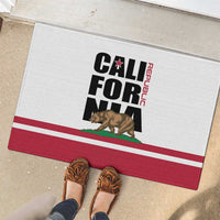 California Republic Rubber Doormat Red Star The Bear Flag