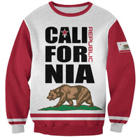 Personalized California Republic Sweatshirt Red Star The Bear Flag