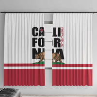 California Republic Window Curtain Red Star The Bear Flag