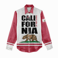 Personalized California Republic Women Casual Shirt Red Star The Bear Flag