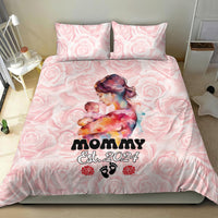 Happy Mother Day Bedding Set Mommy Est 2024 - Wonder Print Shop