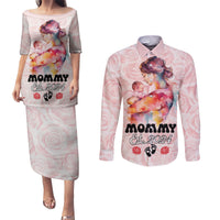 Happy Mother Day Couples Matching Puletasi and Long Sleeve Button Shirt Mommy Est 2024 - Wonder Print Shop