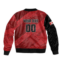Custom Canada Soccer Bomber Jacket Maple Leaf Together We Rise