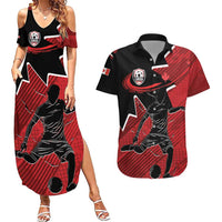 Custom Canada Soccer Couples Matching Summer Maxi Dress and Hawaiian Shirt Maple Leaf Together We Rise
