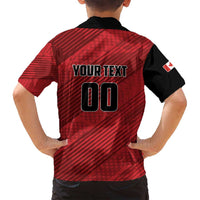 Custom Canada Soccer Family Matching Long Sleeve Bodycon Dress and Hawaiian Shirt Maple Leaf Together We Rise