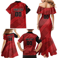 Custom Canada Soccer Family Matching Mermaid Dress and Hawaiian Shirt Maple Leaf Together We Rise