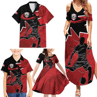 Custom Canada Soccer Family Matching Summer Maxi Dress and Hawaiian Shirt Maple Leaf Together We Rise