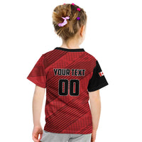 Custom Canada Soccer Kid T Shirt Maple Leaf Together We Rise