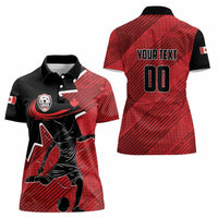 Custom Canada Soccer Women Polo Shirt Maple Leaf Together We Rise