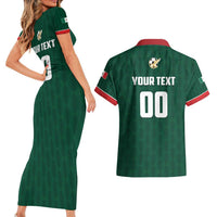 Custom Mexico Football Couples Matching Short Sleeve Bodycon Dress and Hawaiian Shirt Siempre Con El Tri