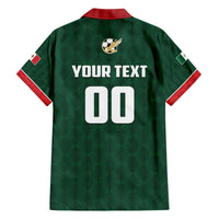 Custom Mexico Football Family Matching Off The Shoulder Long Sleeve Dress and Hawaiian Shirt Siempre Con El Tri
