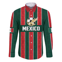 Custom Mexico Football Family Matching Off The Shoulder Long Sleeve Dress and Hawaiian Shirt Siempre Con El Tri