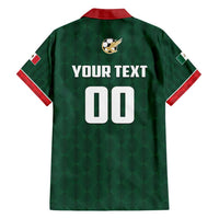 Custom Mexico Football Family Matching Off Shoulder Short Dress and Hawaiian Shirt Siempre Con El Tri