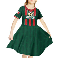 Custom Mexico Football Kid Short Sleeve Dress Siempre Con El Tri