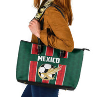 Mexico Football Leather Tote Bag Siempre Con El Tri