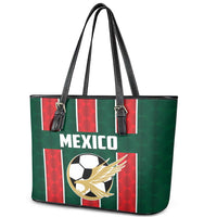 Mexico Football Leather Tote Bag Siempre Con El Tri
