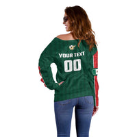 Custom Mexico Football Off Shoulder Sweater Siempre Con El Tri