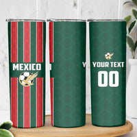 Custom Mexico Football Skinny Tumbler Siempre Con El Tri