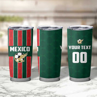 Custom Mexico Football Tumbler Cup Siempre Con El Tri