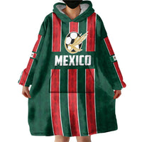 Custom Mexico Football Wearable Blanket Hoodie Siempre Con El Tri