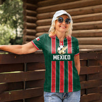 Custom Mexico Football Women Polo Shirt Siempre Con El Tri