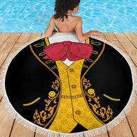 Mexican Mariachi Charro Suit Stylized Beach Blanket Cinco de Mayo Fiesta