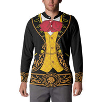 Mexican Mariachi Charro Suit Stylized Button Sweatshirt Cinco de Mayo Fiesta