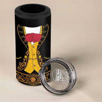Mexican Mariachi Charro Suit Stylized 4 in 1 Can Cooler Tumbler Cinco de Mayo Fiesta