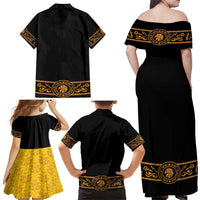 Mexican Mariachi Charro Suit Stylized Family Matching Off Shoulder Maxi Dress and Hawaiian Shirt Cinco de Mayo Fiesta