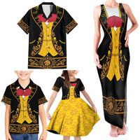 Mexican Mariachi Charro Suit Stylized Family Matching Tank Maxi Dress and Hawaiian Shirt Cinco de Mayo Fiesta