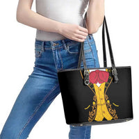 Mexican Mariachi Charro Suit Stylized Leather Tote Bag Cinco de Mayo Fiesta