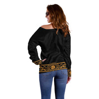 Mexican Mariachi Charro Suit Stylized Off Shoulder Sweater Cinco de Mayo Fiesta