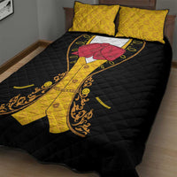 Mexican Mariachi Charro Suit Stylized Quilt Bed Set Cinco de Mayo Fiesta