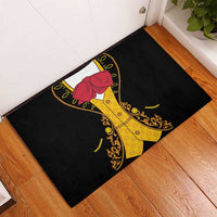Mexican Mariachi Charro Suit Stylized Rubber Doormat Cinco de Mayo Fiesta