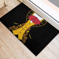 Mexican Mariachi Charro Suit Stylized Rubber Doormat Cinco de Mayo Fiesta
