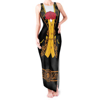 Mexican Mariachi Charro Suit Stylized Tank Maxi Dress Cinco de Mayo Fiesta