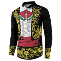 Mexican Charro Suit Stylized Button Sweatshirt Cinco de Mayo Costume