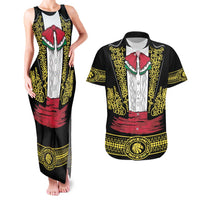 Mexican Charro Suit Stylized Couples Matching Tank Maxi Dress and Hawaiian Shirt Cinco de Mayo Costume