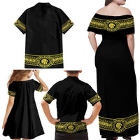 Mexican Charro Suit Stylized Family Matching Off Shoulder Maxi Dress and Hawaiian Shirt Cinco de Mayo Costume