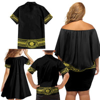 Mexican Charro Suit Stylized Family Matching Off Shoulder Short Dress and Hawaiian Shirt Cinco de Mayo Costume