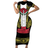 Mexican Charro Suit Stylized Family Matching Short Sleeve Bodycon Dress and Hawaiian Shirt Cinco de Mayo Costume