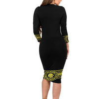 Mexican Charro Suit Stylized Long Sleeve Bodycon Dress Cinco de Mayo Costume