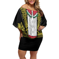 Mexican Charro Suit Stylized Off Shoulder Short Dress Cinco de Mayo Costume