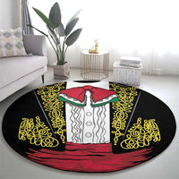 Mexican Charro Suit Stylized Round Carpet Cinco de Mayo Costume