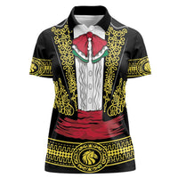 Mexican Charro Suit Stylized Women Polo Shirt Cinco de Mayo Costume
