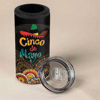 Personalized Mexico Cinco de Mayo Fiesta 4 in 1 Can Cooler Tumbler Traditional Sombrero Hat