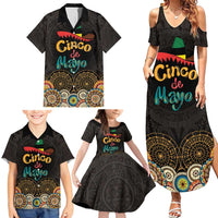 Personalized Mexico Cinco de Mayo Fiesta Family Matching Summer Maxi Dress and Hawaiian Shirt Traditional Sombrero Hat