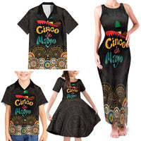 Personalized Mexico Cinco de Mayo Fiesta Family Matching Tank Maxi Dress and Hawaiian Shirt Traditional Sombrero Hat