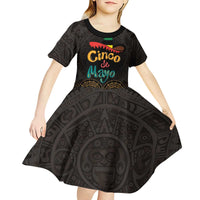 Personalized Mexico Cinco de Mayo Fiesta Kid Short Sleeve Dress Traditional Sombrero Hat